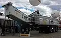 Freiluftstand von Wielton während der BAUMA in München.