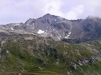 Der Wildenkogel von Südwesten, von der Badener Hütte aus gesehen