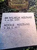 Grabplatte für Wilhelm und Minnie Moufang