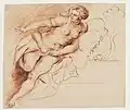Studie nach Tarquin und Lucretia von Rubens. Statens Museum for Kunst, Kopenhagen