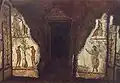 Adam und Eva auf einem Wandgemälde, 4.&nbsp;Jh.