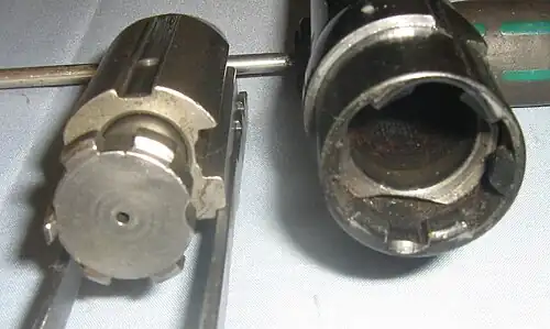 Drehkopfverschluss einer Winchester Model 1300