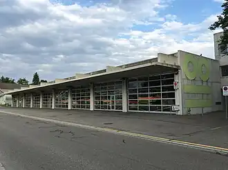 Fahrzeughalle auf dem Teuchelweiherareal