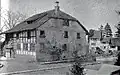 Wirtschaft zum Stock (Abbruch 1944), dahinter das Haus Zu den drei Tannen, 1914