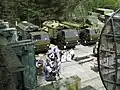 Blick auf die mobile Ausstellungstechnik