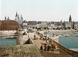 Mainbrücke in Würzburg (um 1900).