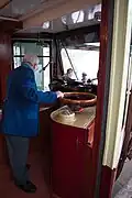 Führerstand mit Fahrschalter samt Handrad