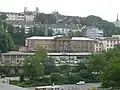 Empfangsgebäude vor dem Abriss des Vorbaus.
