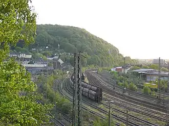 Der Kiesberg von Arrenberg aus