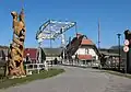 „Des Fischers Traum“ und Klappbrücke in Wustrau-Altfriesack