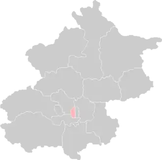 Lage von Xicheng in Peking
