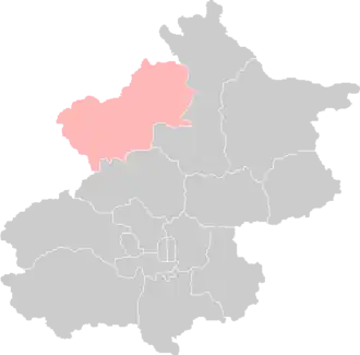 Lage von Yanqing in Peking