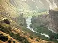 Dschisr al-Ḥammah (2. Jarmukbrücke) der Jesreʿeltalbahn, erneut gesprengt 1946, Aufnahme 2005