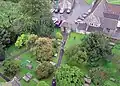Grab im Kirchhof, Blick vom Kirchturm