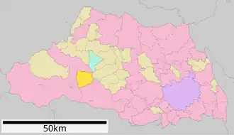 Lage Yokozes in der Präfektur