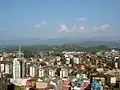 Blick aus dem Yan-Jiang-Hotel in Richtung Osten