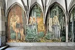 Fresken von Paul Bodmer im Kreuzgang des Fraumünsters in Zürich