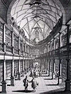 Bürgerbibliothek. Stich von Johann Melchior Füssli, 1719