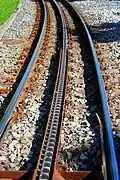 Gleis der Zahnradbahn am Haigst