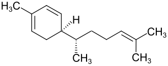 Strukturformel von (−)-Zingiberen