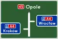E-1b Autobahn-Auffahrtswegweiser