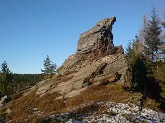Felsturm Zobák (Schnabel), Teil des Vysoký kámen