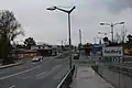 Ende der Münchner Bundesstraße zwischen ehemaliger Grenzkontrollstelle und Saalachbrücke