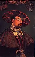 Meister von Meßkirch: Bildnis des Eitelfriedrich III. von Zollern (1494–1525), um 1520