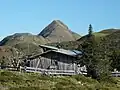 Die Hütte und der Findenigkofel