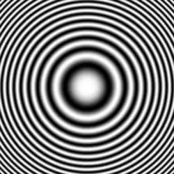 Originalbild: Kosinusförmiges Ringmuster einer Fresnel-Zonenplatte