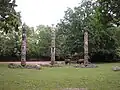 Das alte Bisongehege, das dem neuen Elefantenhaus weichen musste
