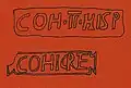 Ziegelstempel der Cohors II Hispanorum und der Cohors I Cretum