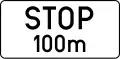 c: Ankündigung des Zeichens Stop (Halt)