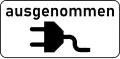 m: ausgenommen Elektrofahrzeuge während des Ladevorgangs