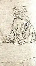 Caspar David Friedrich: Zwei sitzende Frauen, um 1818