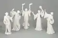 Figuren aus dem Tafelaufsatz Le jeu de l’echarpe von Agathon Léonard, 1899
