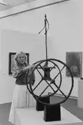 Erika Billeter, Reportage mit 92 Bildern, Skulptur von Alberto Giacometti, Le chariot, 1950, Bronce, Kunsthaus Zürich, 1979