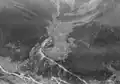 Verlauf mit Mündung in die Saaservispa (links unten). Luftbild von 1964
