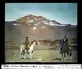 Leo Wehrli und Carlos Bruck vor dem Vulkan Planchón-Peteroa (1897)