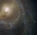 Detailaufnahme des Zentrums mithilfe des Hubble-Weltraumteleskops
