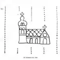 Wasserzeichen mit Darstellung des Kirchenbauwerks St.-Gangolf-Kirche in Hohenkirchen