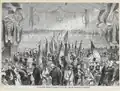 Zentralbibliothek Solothurn – Das Eidgenössische Sängerfest in Solothurn 11. bis 13. Juli 1868. Nach einer Zeichnung von A. d’Aujourdhui.