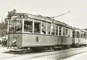 Straßenbahnzug auf der Berliner Linie 8 (Nordring), um 1932