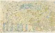 Aquarellbild als Skizze für ein späteres Mosaik