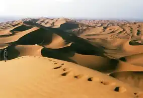 Blick von der Megadüne am östlichen Rand des Ergs nach Süden