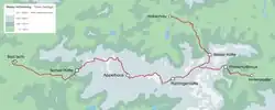 Karte des Wanderweges