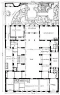 Grundriss des Erdgeschosses und des Hofbereiches
