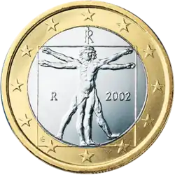 1-Euro-Münze, Italien 2002