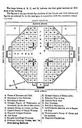 Die Aufteilung der Ausstellungsfläche nach Buchstaben und Zahlen und den Haupt-Sehenswürdigkeiten