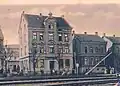 Frühere Bebauung am Bahnübergang